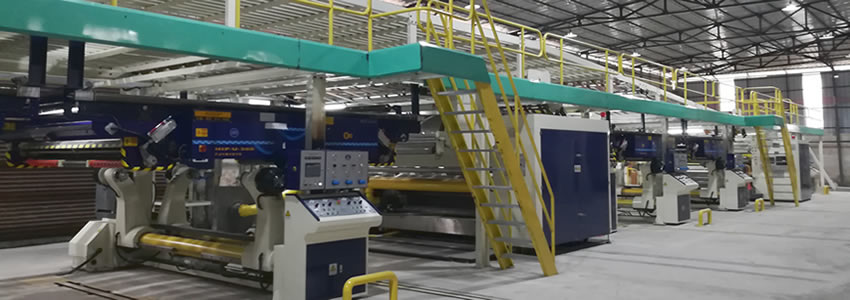 Fully automatic corrugated line with high speed running